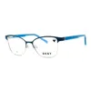 Dkny Ladies Silver Tone Rectangular Eyeglass Frames Dk3007 In Multi