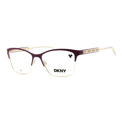 Dkny Rectangle-frame Glasses In Burgundy