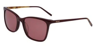 Dkny Dk500s N 605 Occhiali Da Sole Borgogna Per Donna In Burgundy