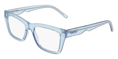 Dkny Dk5093 403 Women's Glasses Blue Size 52 - Free Lenses - Blue Light Block Available In Transparent Sky Blue