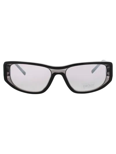 Dkny Dk553 S Sunglasses In Layered Black - Grey