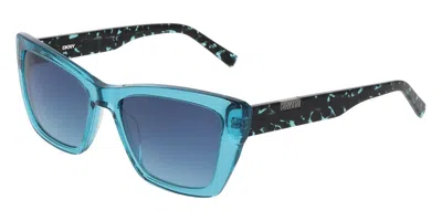 Dkny Dk554s 430 Women's Sunglasses Blue Size 54 In Transparent Turquoise