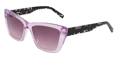 Dkny Dk554s 520 Women's Sunglasses Purple Size 54 In Transparent Lilac