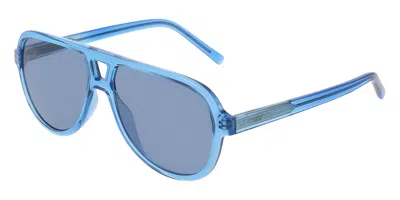 Dkny Dk556s 400 Women's Sunglasses Blue Size 57 In Transparent Blue