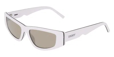 Dkny Dk560s 100 Occhiali Da Sole Bianchi Per Donna In White