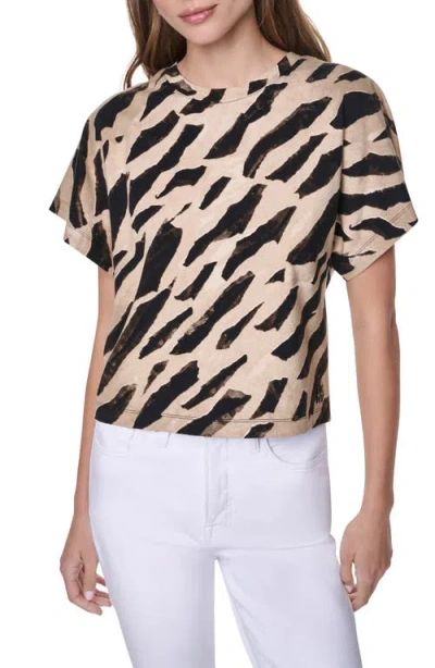 Dkny Dolman Sleeve Stretch Cotton Top In Brown