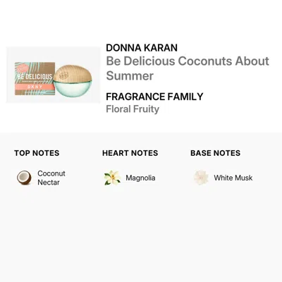 Dkny Donna Karan Ladies Be Delicious Coconuts About Summer Edt 1.7 oz Fragrances 085715950376
