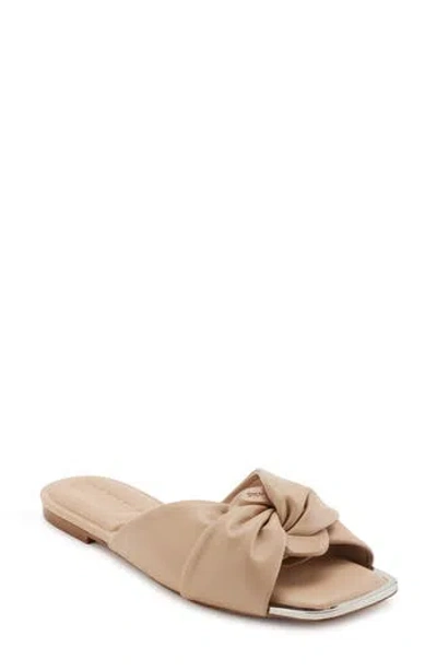 Dkny Doretta Twisted Slide Sandal In Brown