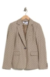 Dkny Dot Houndstooth Check Blazer In Neutral