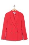 Dkny Double-breasted Peak-lapel Blazer In Watermelon Sugar In Red
