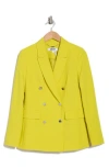 Dkny Petite Double Breasted Jacket Flared Pants In Acid Yellow