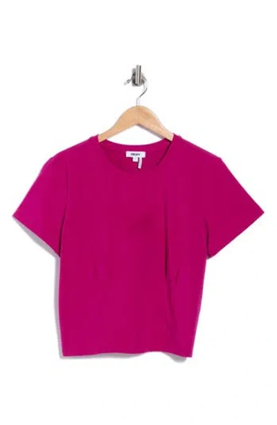 Dkny Double Pleated Corset T-shirt In Pink