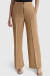 Dkny Double Weave Wide Leg Pants In Truffle