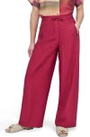 Dkny Pull-on Drawstring Pant In Red