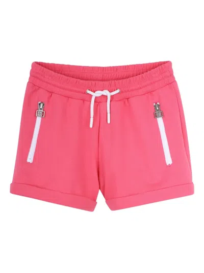 Dkny Kids' Drawstring Zip Shorts In Pink