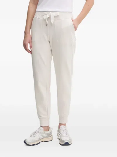 Dkny Drawstring-detail Cotton Track Pants In Neutral