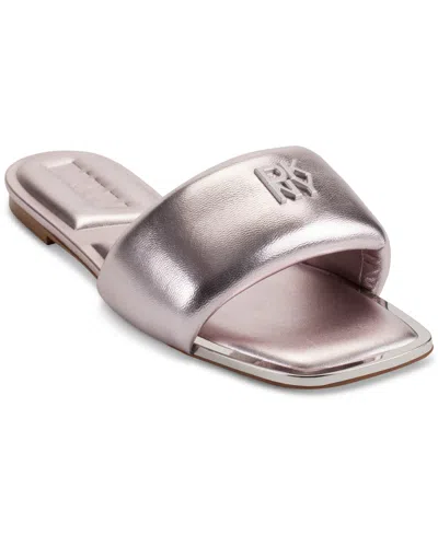 DKNY DREA LOGO SLIDE SANDALS