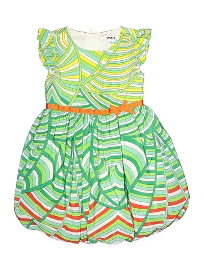 Pre-owned Dkny Kids' Dress In Green