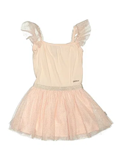 Pre-owned Dkny Kids' Dress In Ivory