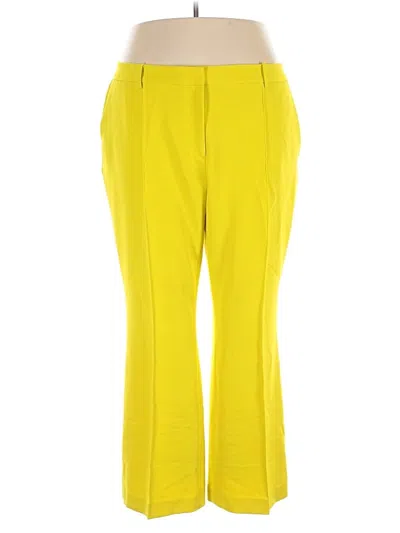 Pre-owned Dkny Dress Pants In Yellow