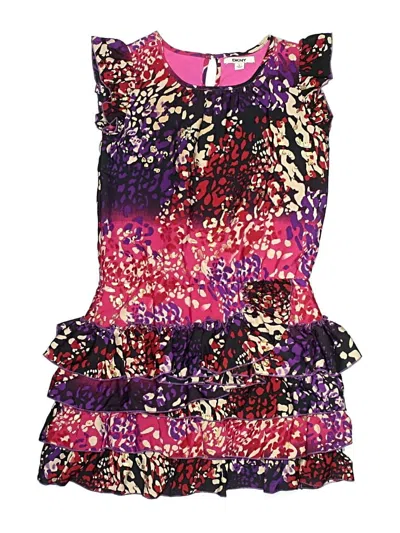 Pre-owned Dkny Kids' Dress In Purple