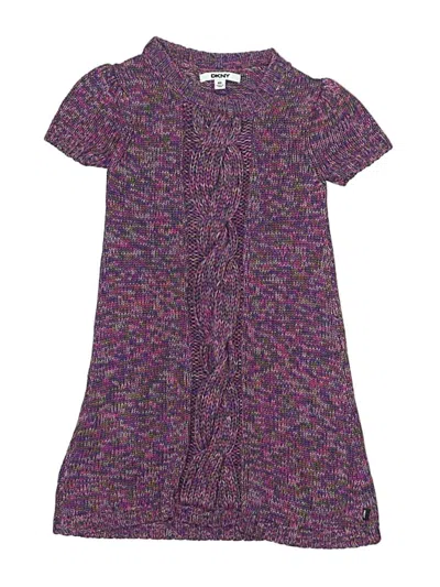Pre-owned Dkny Kids' Dress In Purple