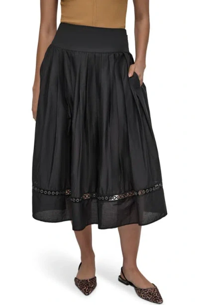 Dkny Drop Waist Cotton Voile Skirt