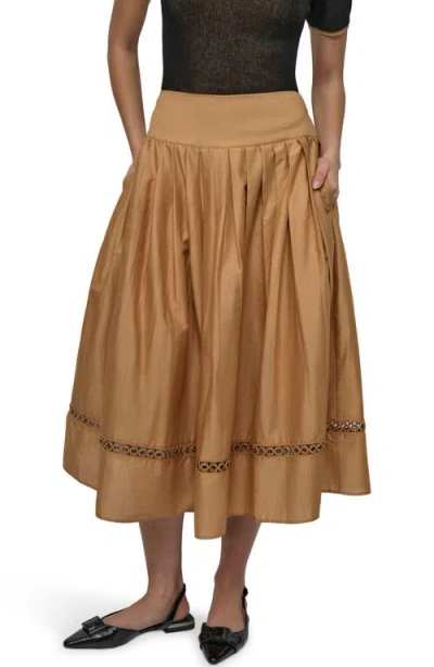Dkny Drop Waist Cotton Voile Skirt