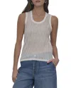 Dkny Dropstitch Tank In White