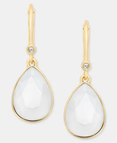 Dkny Dynamic Teardrop Stone Drop Earrings In Gold