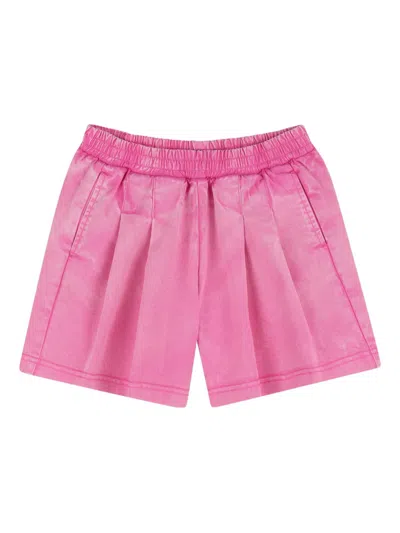 Dkny Kids' Elastic-waistband Shorts In Pink