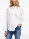 Dkny Elasticated-waist Buttoned Shirt In White