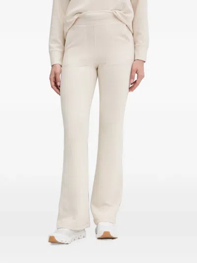 Dkny Elasticated-waist Flared Track Pants In White