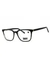 Dkny Elegant Rectangular Eyeglasses For Women In Black