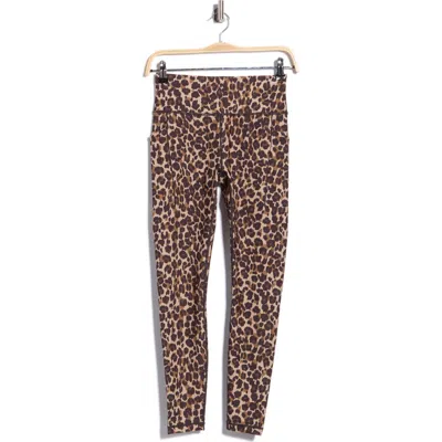 Dkny Elevate Interlock High Waist 7/8 Leggings In Brown