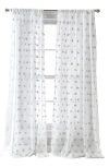 Dkny Ella Floral Print Set Of 2 Poletop Curtain Panels In Grey