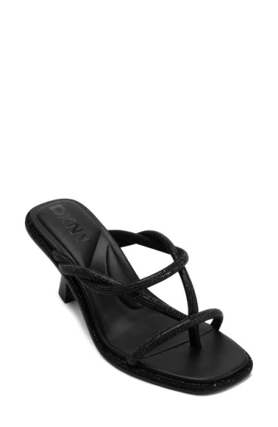 Dkny Embellished Strappy Sandal In Black