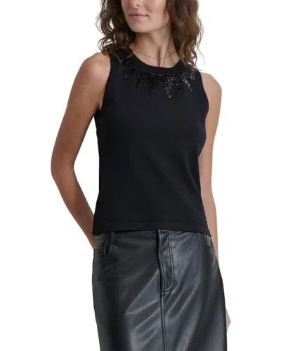 Dkny Embellished Sweater In Black