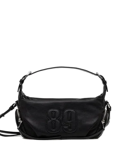 Dkny Embossed-number Shoulder Bag In Black