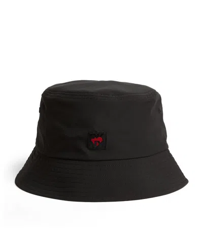 Dkny Embroidered Logo Bucket Hat In Black