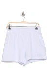 Dkny Embroidered Logo Fleece Shorts In White