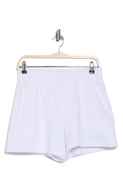 Dkny Embroidered Logo Fleece Shorts In White