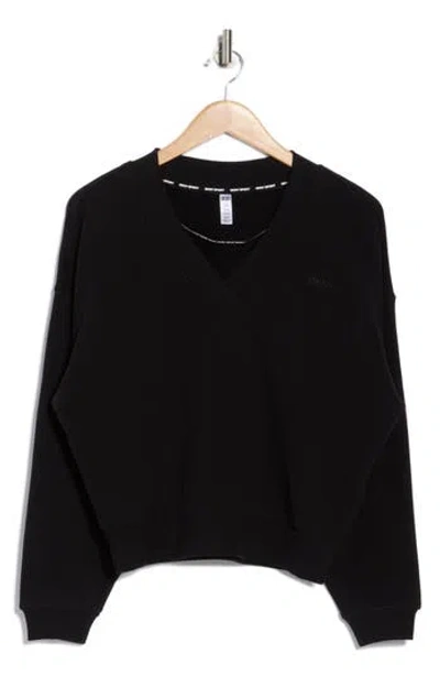 Dkny Embroidered Logo Pullover Sweatshirt In Black