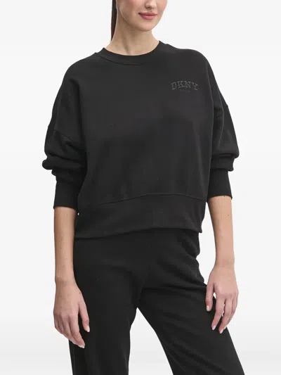 Dkny Embroidered Sweatshirt In Black