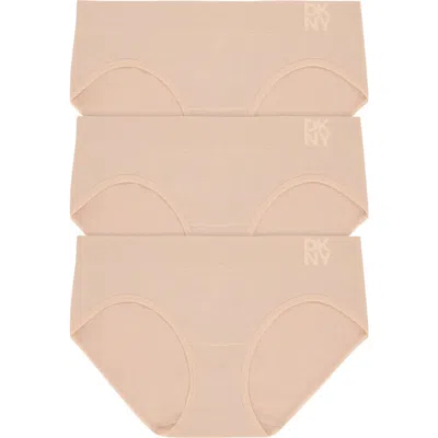 Dkny Energy 3-pack Seamless Bikinis In Neutral
