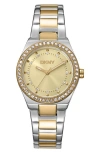 Dkny Essential Glitz Bracelet Watch, 30mm In Gold