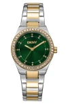 Dkny Essential Glitz Bracelet Watch, 30mm In Metallic