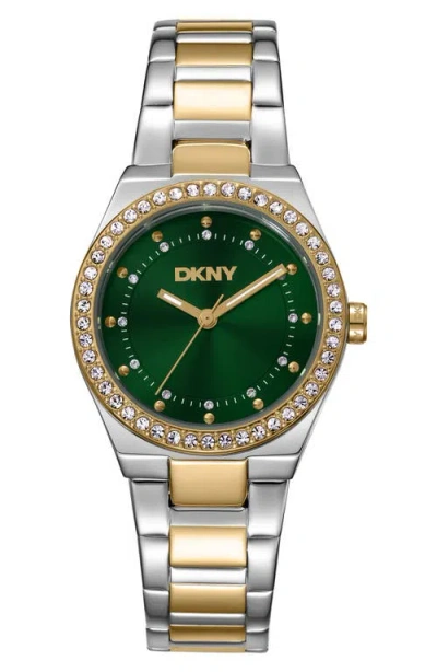 Dkny Essential Glitz Bracelet Watch, 30mm In Metallic