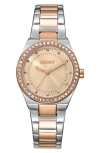 Dkny Essential Glitz Bracelet Watch, 30mm In Orange