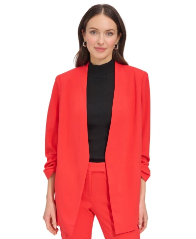 Dkny Essential Open Front Jacket In Flame